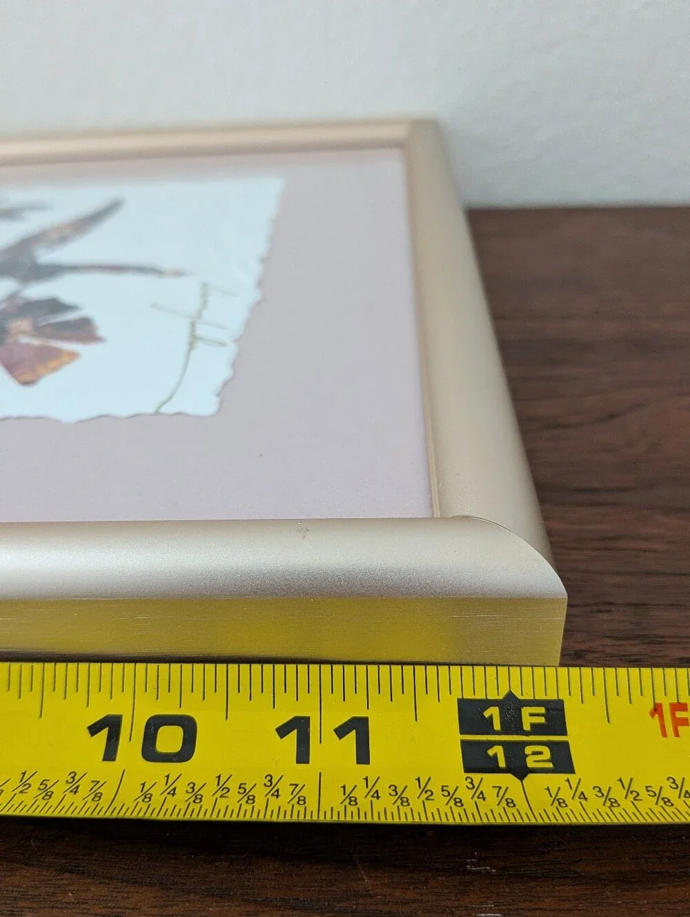 King Kuka Embossed Lithograph Hummingbird Framed Matted 12.25